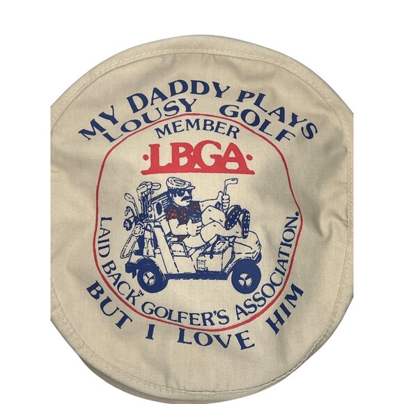Vtg Golf Novelty Newsboy Hat Small Dad Laid Back Golfers Association Club Course - Picture 2 of 16